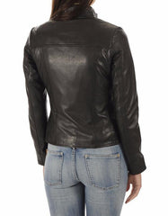 Twilight Black Leather Biker Jacket