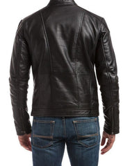 Venom Black Leather Biker Jacket