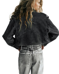 Brume Vintage Black Biker Leather Jacket