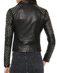 Diana Black Biker Leather Jacket