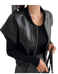 Dulce Black Leather Vest