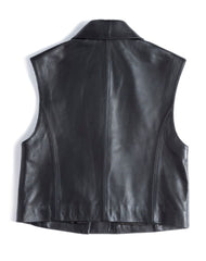 Fuerza Black Leather Vest