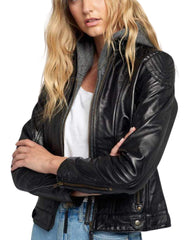 Guardian Black Hoodie Leather Jacket